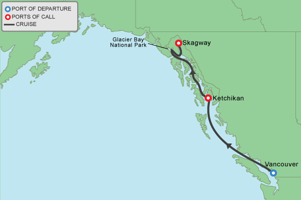 Cruise itinerary map