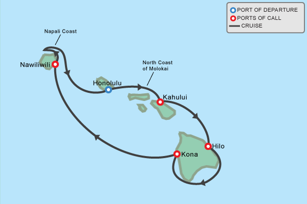 Cruise itinerary map