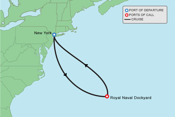 Cruise itinerary map