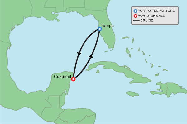 Cruise itinerary map