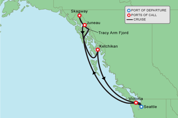 Cruise itinerary map