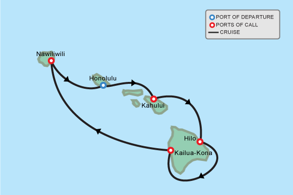 Cruise itinerary map