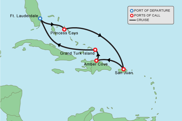 Cruise itinerary map