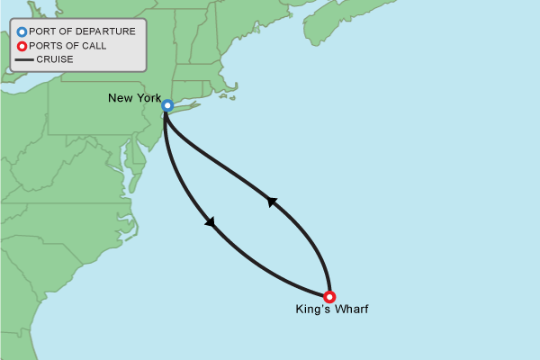Cruise itinerary map