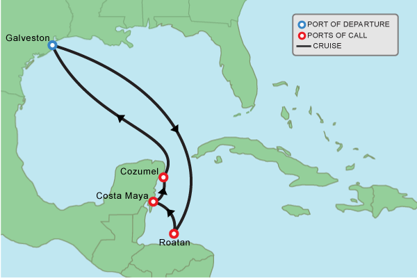 Cruise itinerary map