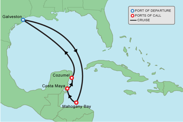 Cruise itinerary map
