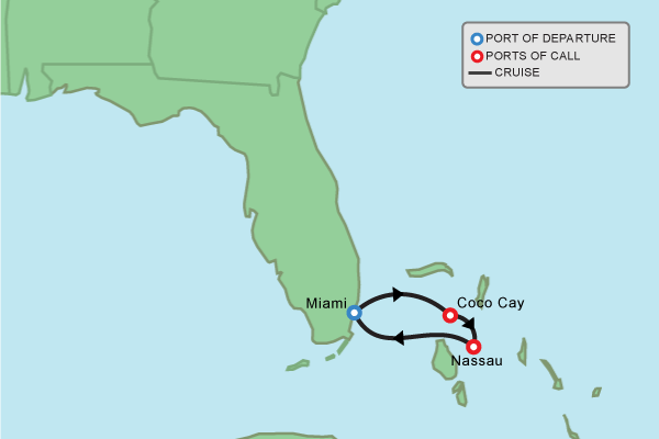 Cruise itinerary map