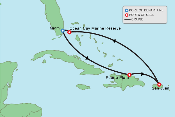 Cruise itinerary map