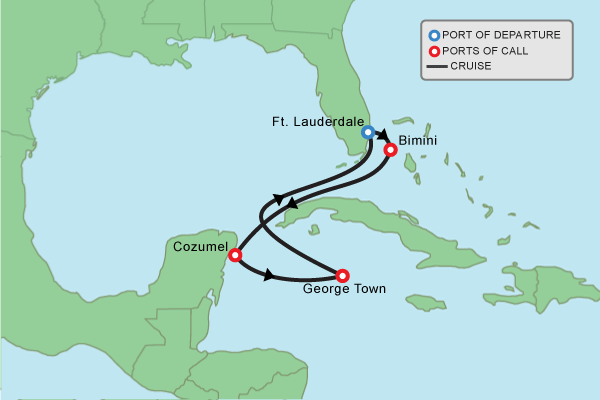 Cruise itinerary map