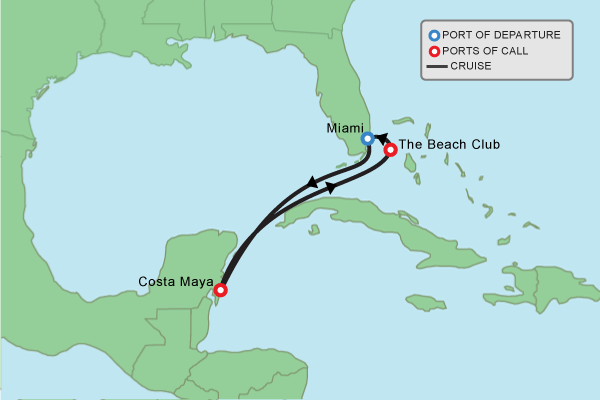 Cruise itinerary map