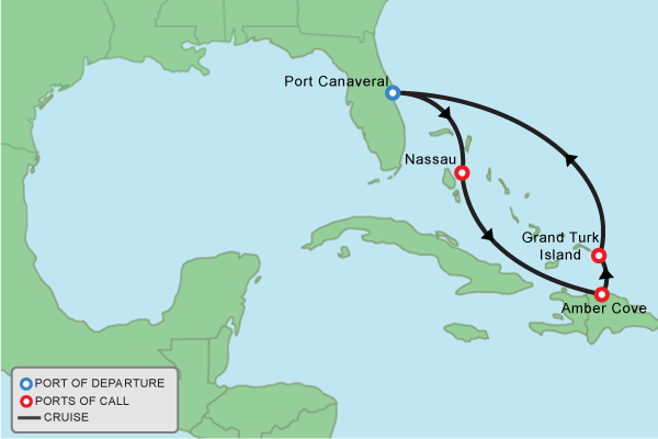 Cruise itinerary map