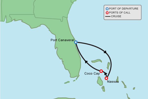 Cruise itinerary map