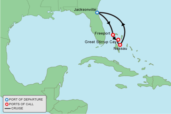 Cruise itinerary map