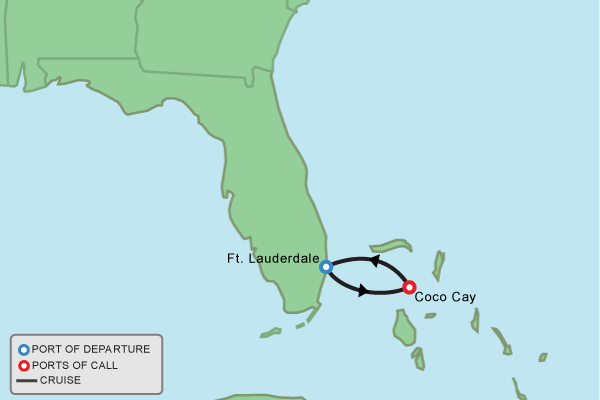 Cruise itinerary map