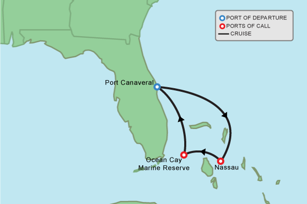 Cruise itinerary map