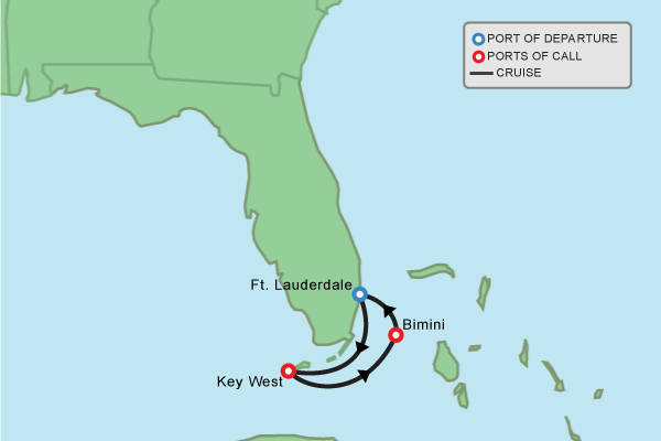 Cruise itinerary map